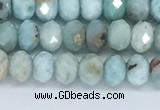 CLR101 15.5 inches 4*6mm faceted rondelle larimar gemstone beads