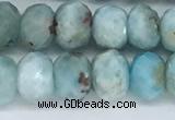 CLR103 15.5 inches 5*8mm faceted rondelle larimar gemstone beads