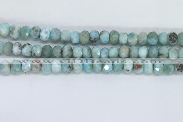 CLR103 15.5 inches 5*8mm faceted rondelle larimar gemstone beads