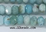 CLR109 15.5 inches 2.5*4mm faceted rondelle natural larimar beads