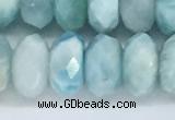 CLR114 15.5 inches 5*9mm faceted rondelle natural larimar beads