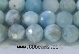 CLR118 15.5 inches 5.5mm faceted round larimar gemstone beads