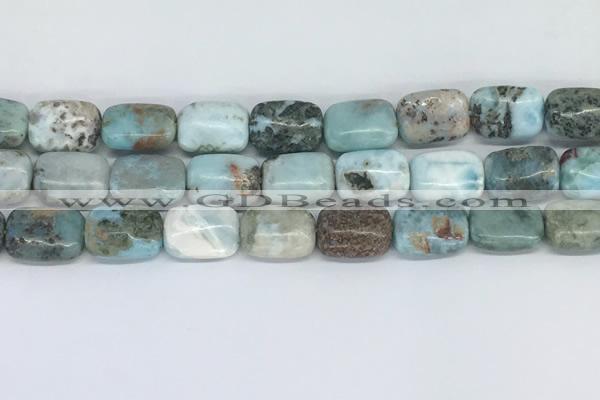 CLR127 15.5 inches 10*14mm rectangle larimar gemstone beads