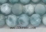 CLR137 15.5 inches 7mm faceted round natural larimar beads