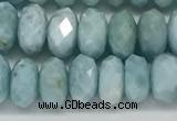 CLR140 15.5 inches 4*8mm faceted rondelle natural larimar beads