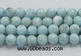 CLR15 15.5 inches 6mm round grade A natural larimar gemstone beads