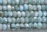 CLR159 15 inches 2*3mm faceted rondelle larimar beads wholesale