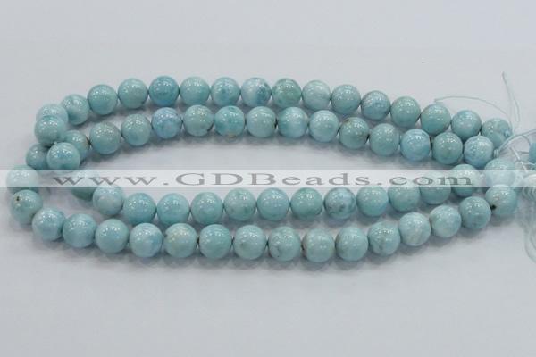 CLR18 15.5 inches 12mm round grade A natural larimar gemstone beads