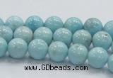 CLR19 15.5 inches 10mm round grade AA natural larimar gemstone beads