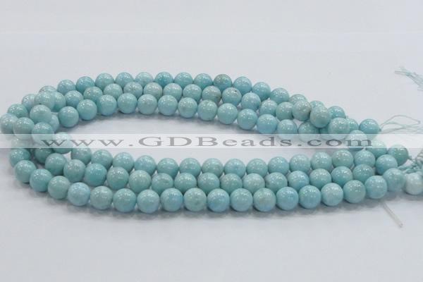 CLR19 15.5 inches 10mm round grade AA natural larimar gemstone beads