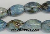 CLR206 15.5 inches 13*18mm rice larimar gemstone beads