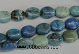 CLR214 15.5 inches 8*10mm oval larimar gemstone beads