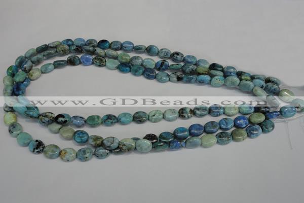 CLR214 15.5 inches 8*10mm oval larimar gemstone beads