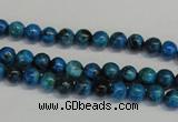 CLR300 15.5 inches 4mm round dyed larimar gemstone beads