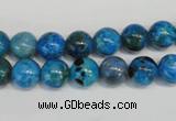 CLR302 15.5 inches 8mm round dyed larimar gemstone beads