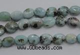 CLR35 15.5 inches 6*8mm oval natural larimar gemstone beads