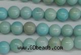 CLR351 15.5 inches 6mm round dyed larimar gemstone beads