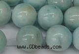 CLR356 15.5 inches 16mm round dyed larimar gemstone beads