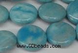 CLR364 15.5 inches 18mm flat round dyed larimar gemstone beads