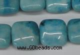 CLR382 15.5 inches 14*14mm square dyed larimar gemstone beads