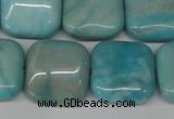 CLR384 15.5 inches 18*18mm square dyed larimar gemstone beads