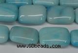 CLR392 15.5 inches 10*14mm rectangle dyed larimar gemstone beads