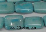 CLR393 15.5 inches 12*16mm rectangle dyed larimar gemstone beads