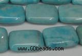 CLR394 15.5 inches 13*18mm rectangle dyed larimar gemstone beads