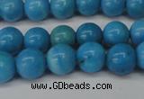 CLR400 15.5 inches 4mm round dyed larimar gemstone beads