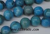 CLR402 15.5 inches 8mm round dyed larimar gemstone beads