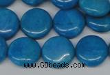 CLR413 15.5 inches 16mm flat round dyed larimar gemstone beads