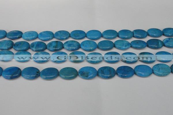 CLR421 15.5 inches 10*14mm oval dyed larimar gemstone beads