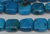 CLR431 15.5 inches 12*12mm square dyed larimar gemstone beads