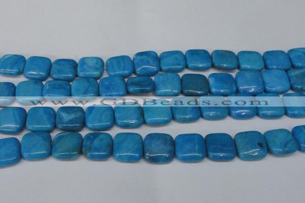 CLR434 15.5 inches 18*18mm square dyed larimar gemstone beads