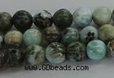 CLR61 15.5 inches 6mm round natural larimar gemstone beads