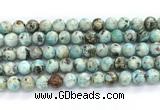 CLR622 15.5 inches 10mm round larimar gemstone beads