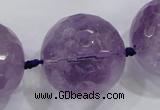 CLS01 15.5 inches 30mm faceted round large amethyst gemstone beads