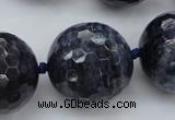 CLS12 15.5 inches 30mm faceted round large blue dumortierite beads