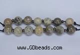 CLS200 7.5 inches 25mm round large chrysanthemum agate beads