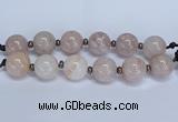 CLS250 7.5 inches 30mm round large pink quartz beads wholesale