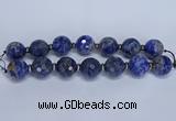 CLS304 7.5 inches 25mm faceted round large sodalite gemstone beads