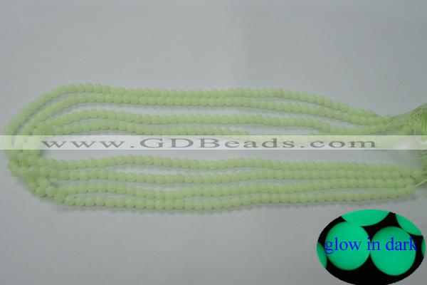 CLU01 15.5 inches 4mm round luminous stone beads wholesale