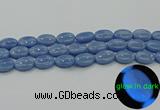 CLU142 15.5 inches 12*16mm oval blue luminous stone beads