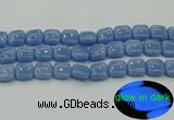 CLU153 15.5 inches 14*14mm square blue luminous stone beads