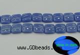 CLU196 15.5 inches 20*20mm square blue luminous stone beads