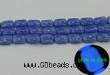 CLU203 15.5 inches 13*18mm rectangle blue luminous stone beads