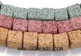 CLV09 14 inches 10mm cubic natural lava loose beads wholesale