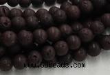 CLV201 15.5 inches 8mm round coffee natural lava beads wholesale