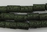 CLV393 15.5 inches 8*14mm tube dyed lava beads wholesale