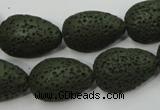 CLV398 15.5 inches 16*22mm flat teardrop dyed lava beads wholesale